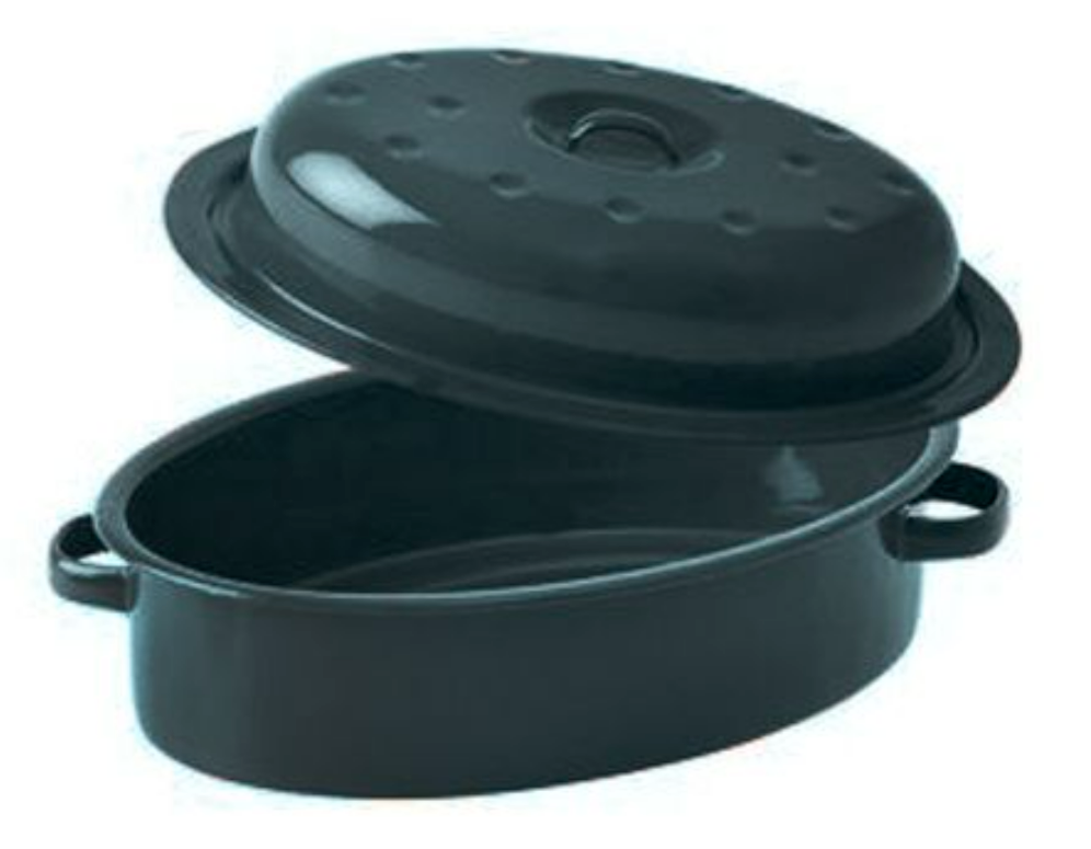 Roaster Enamel 1st Grade Dark Green Kitchen Cooking